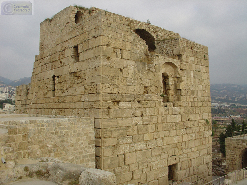 The Wall of the Crusader Castle in Byblos